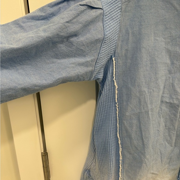 We The Free Cool and Clean Oversized Solid  Waffle Knit Button Down Size Small - Picture 10 of 16
